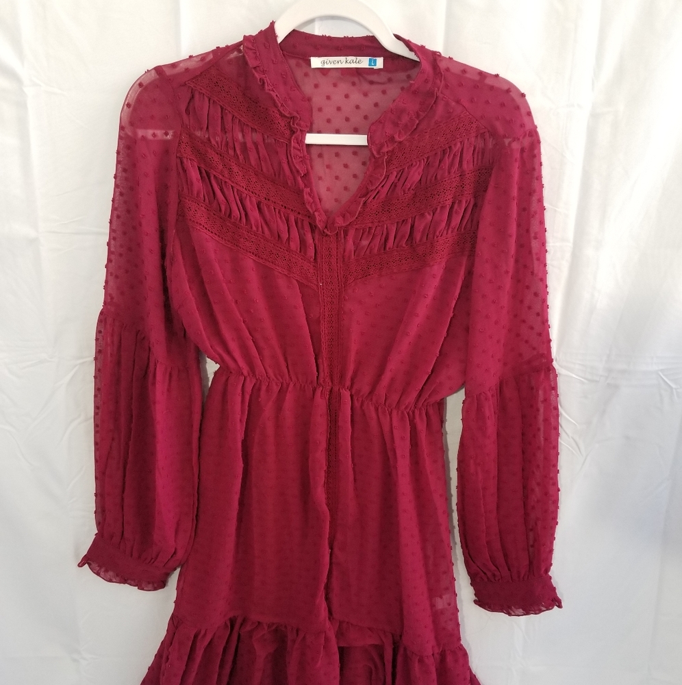 GIVENKALE Girls Long Sleeve Dress Large